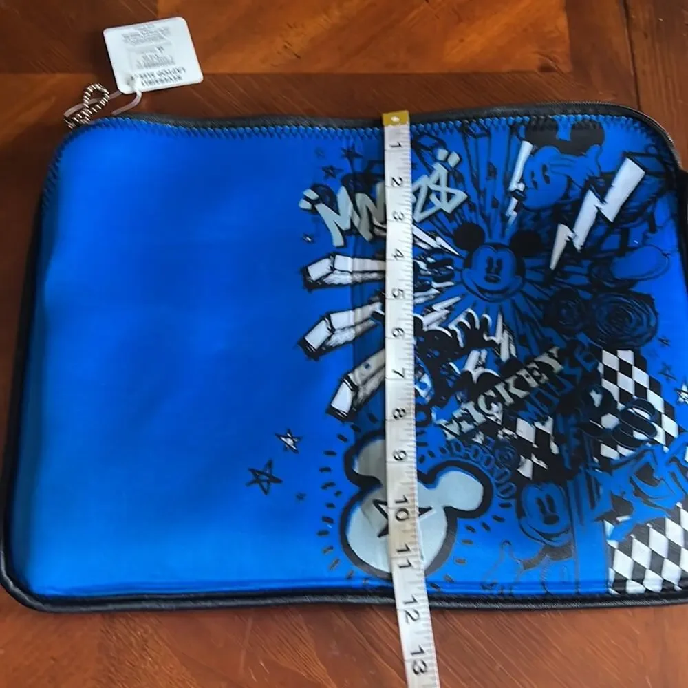 Walt Disney World Parks Graffiti Print Reversible Laptop Sleeve Case NWT